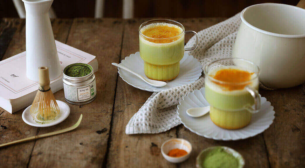 Le matcha latte au curcuma