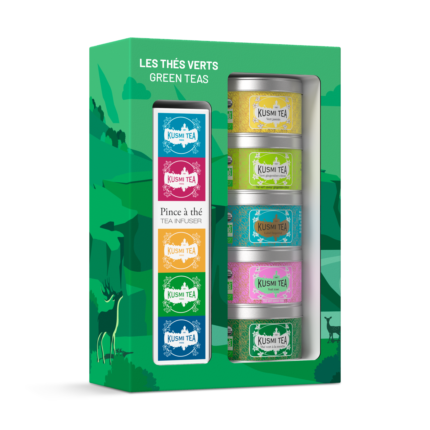Cofanetto Green teas bio con infusore a pinza