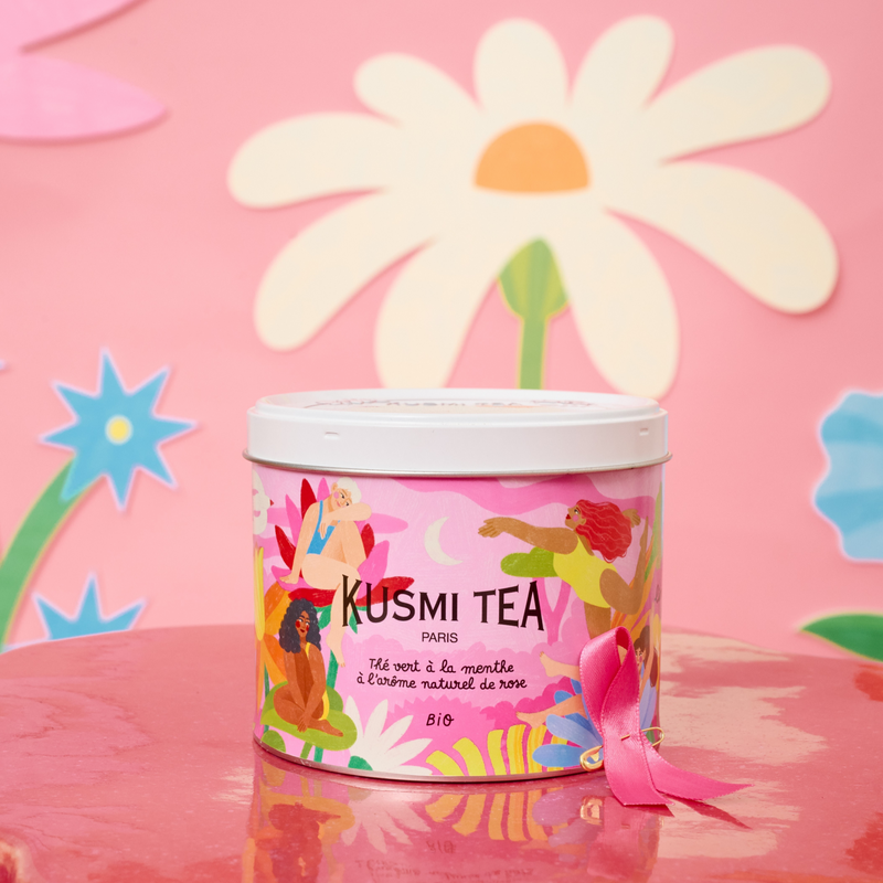 Thé vert à la menthe bio à l'arôme naturel de rose