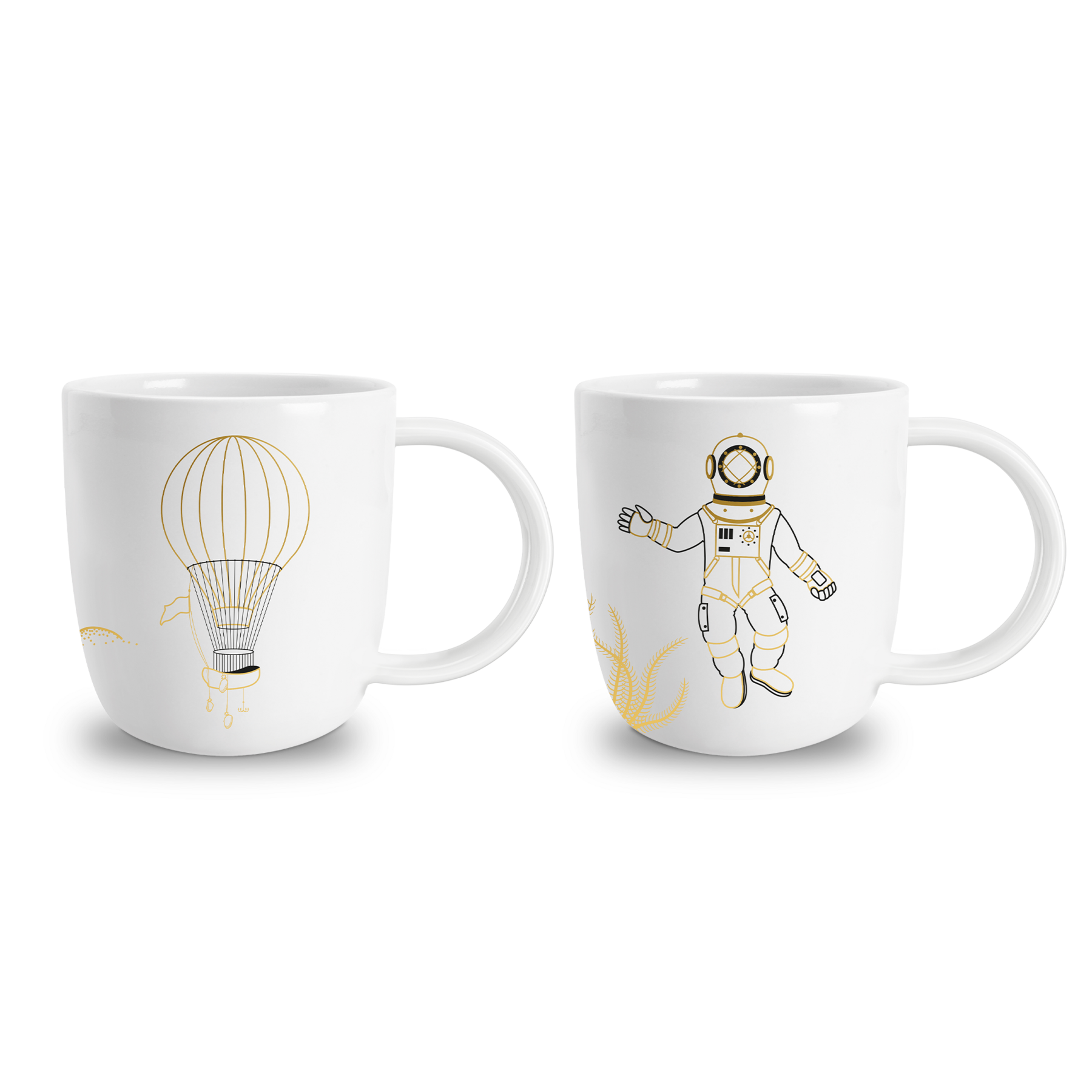 Coffret deux tasses porcelaine