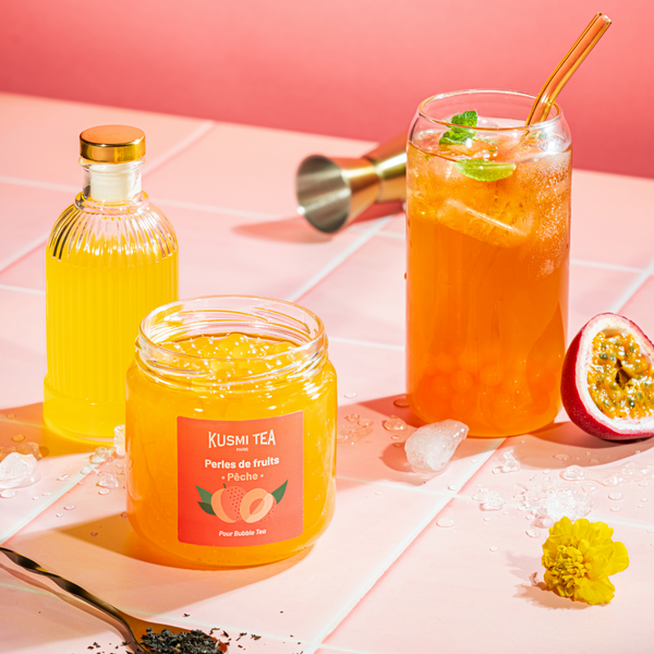 Perle di frutti di pesca