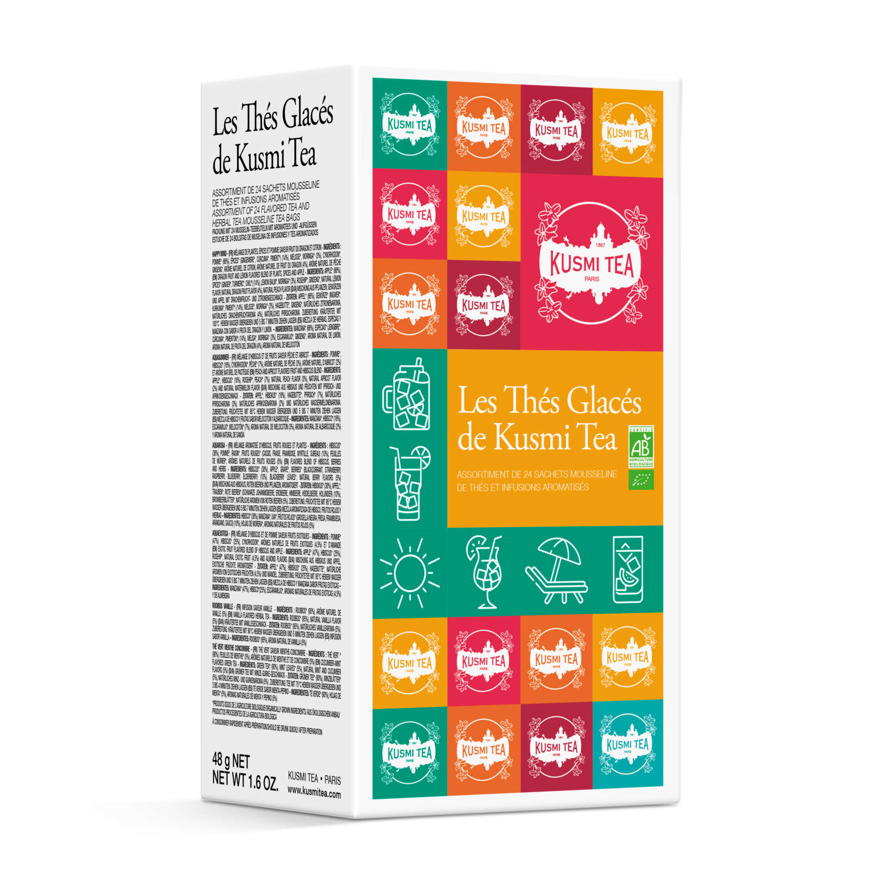 Coffret Les Thés Glacés de Kusmi Tea bio