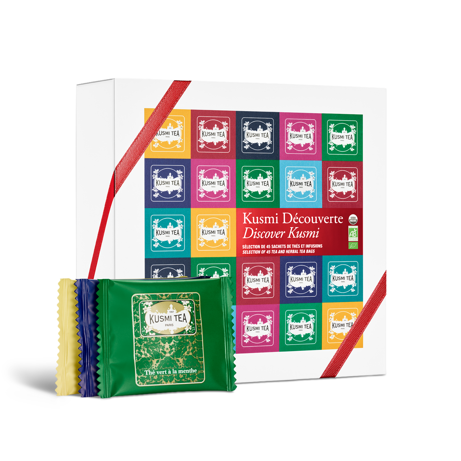 Discover Kusmi Gift Set Organic – 45 Enveloped Tea Bags