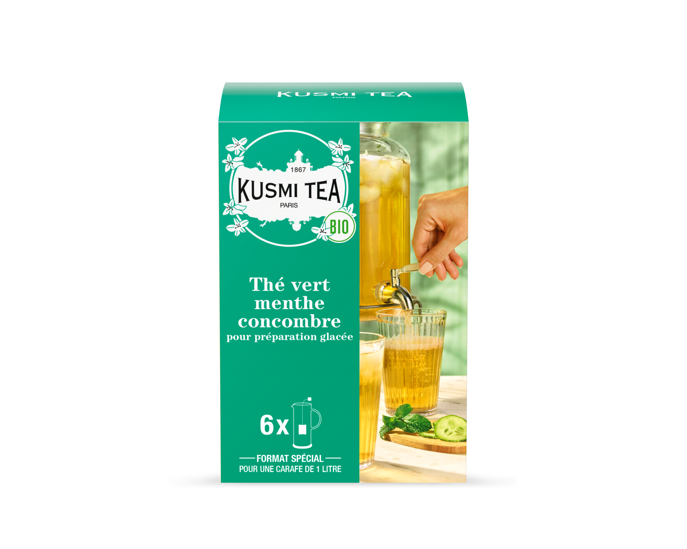 Groene thee munt komkommer