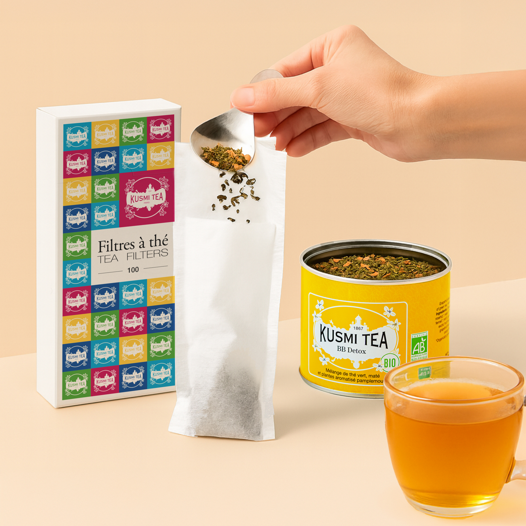 100 Papier-Teefilter