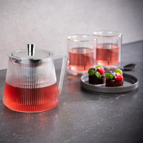 Théière verre et inox Infusa 0.8L