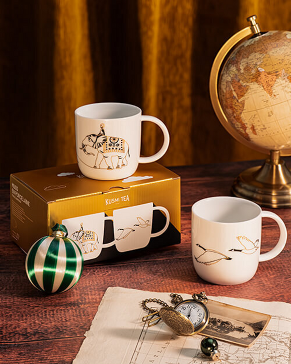 Coffret deux tasses porcelaine