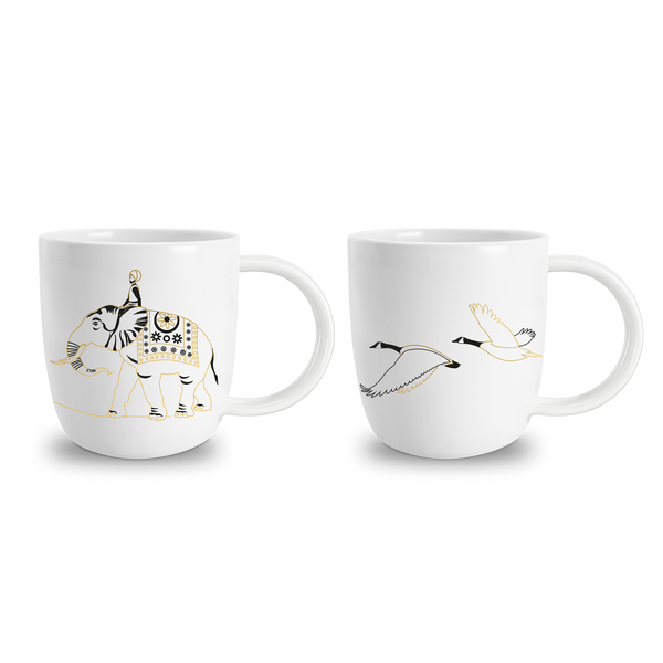 Coffret deux tasses porcelaine