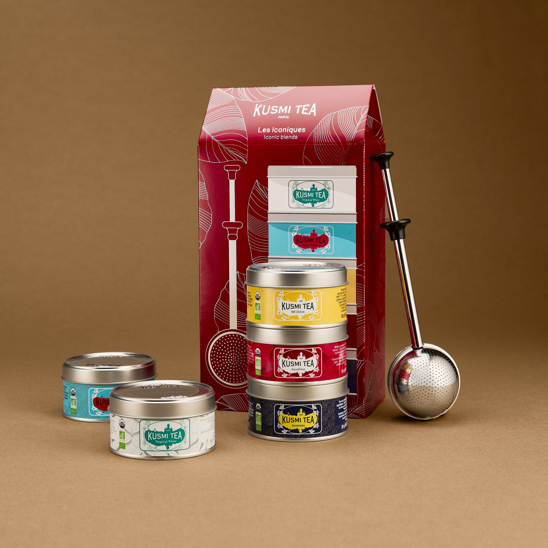 Organic Iconic Blends Gift Set – 5 Miniatures Loose Leaf Tea with
