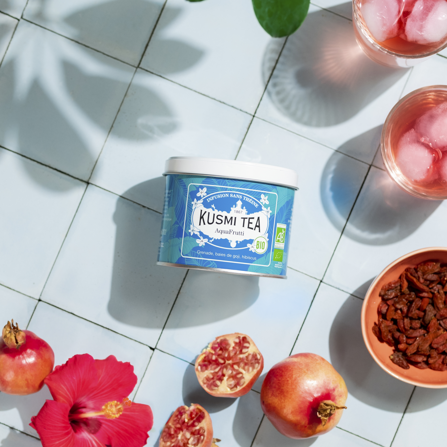 AquaFrutti Organic Herbal Tea – Hibiscus & Goji Berries Blend
