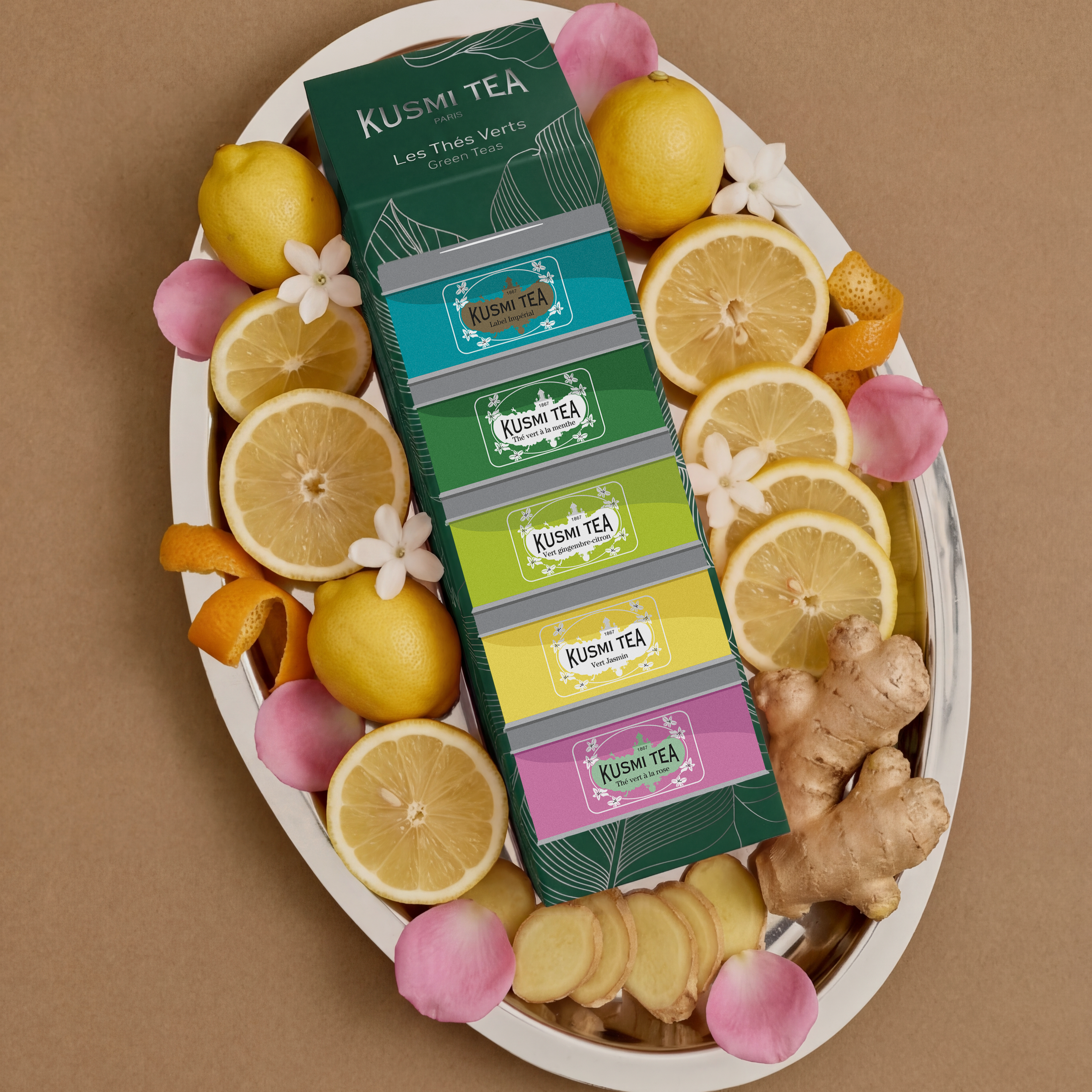 Organic Green Tea Gift Set – 5 Miniatures Loose Leaf Green Tea