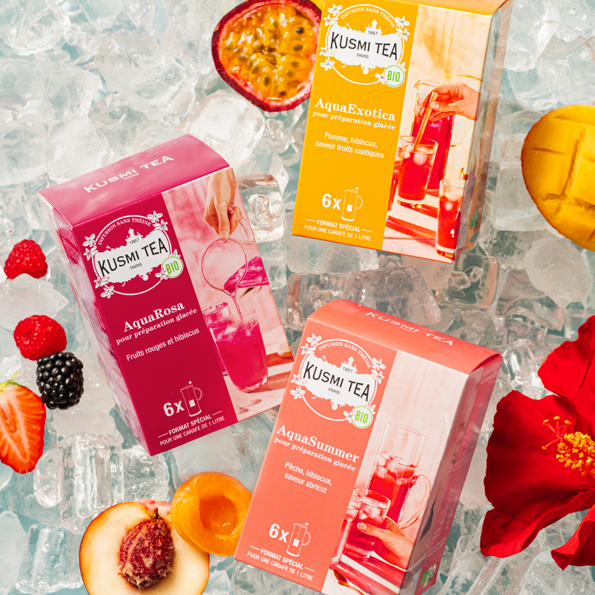 AquaRosa – Tisane bio hibiscus et fruits rouges fruitée