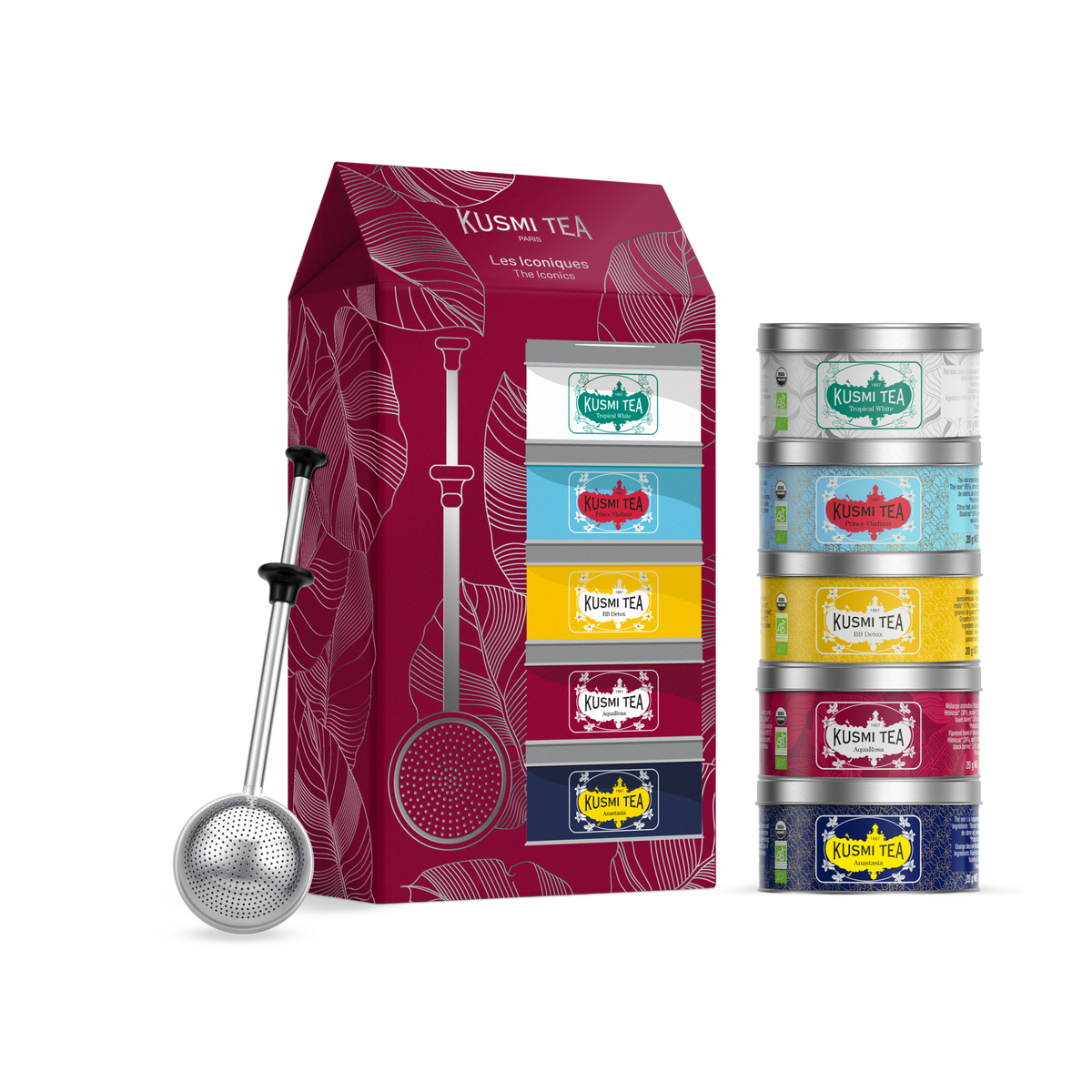 Organic Iconic Blends Gift Set – 5 Miniatures Loose Leaf Tea with