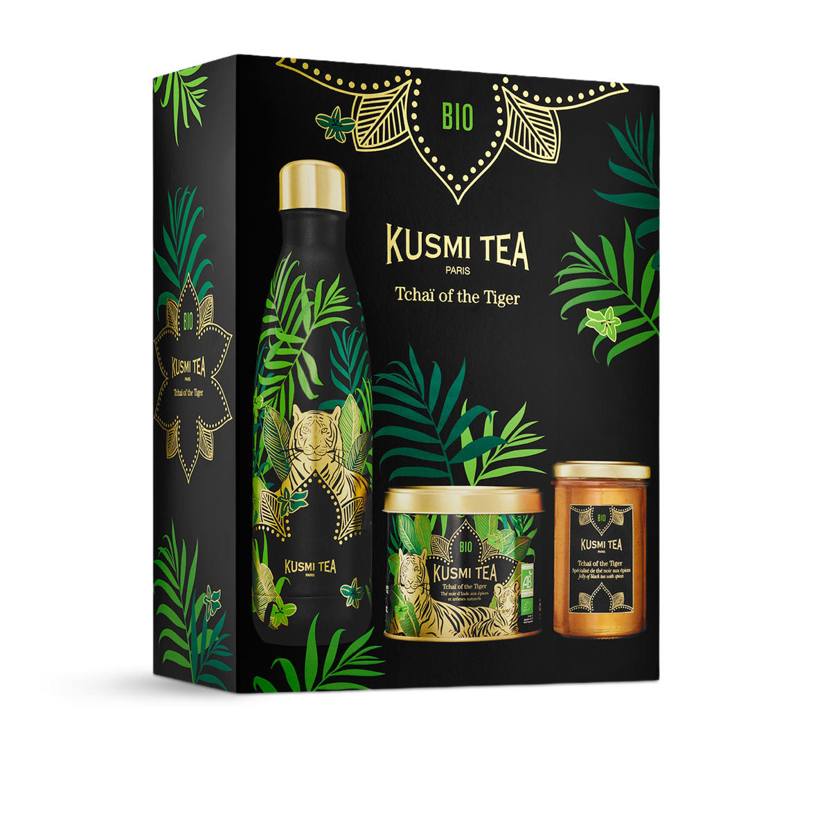 Tchaï of the Tiger Gift Set – Black Tea, Sweets & Flask Box