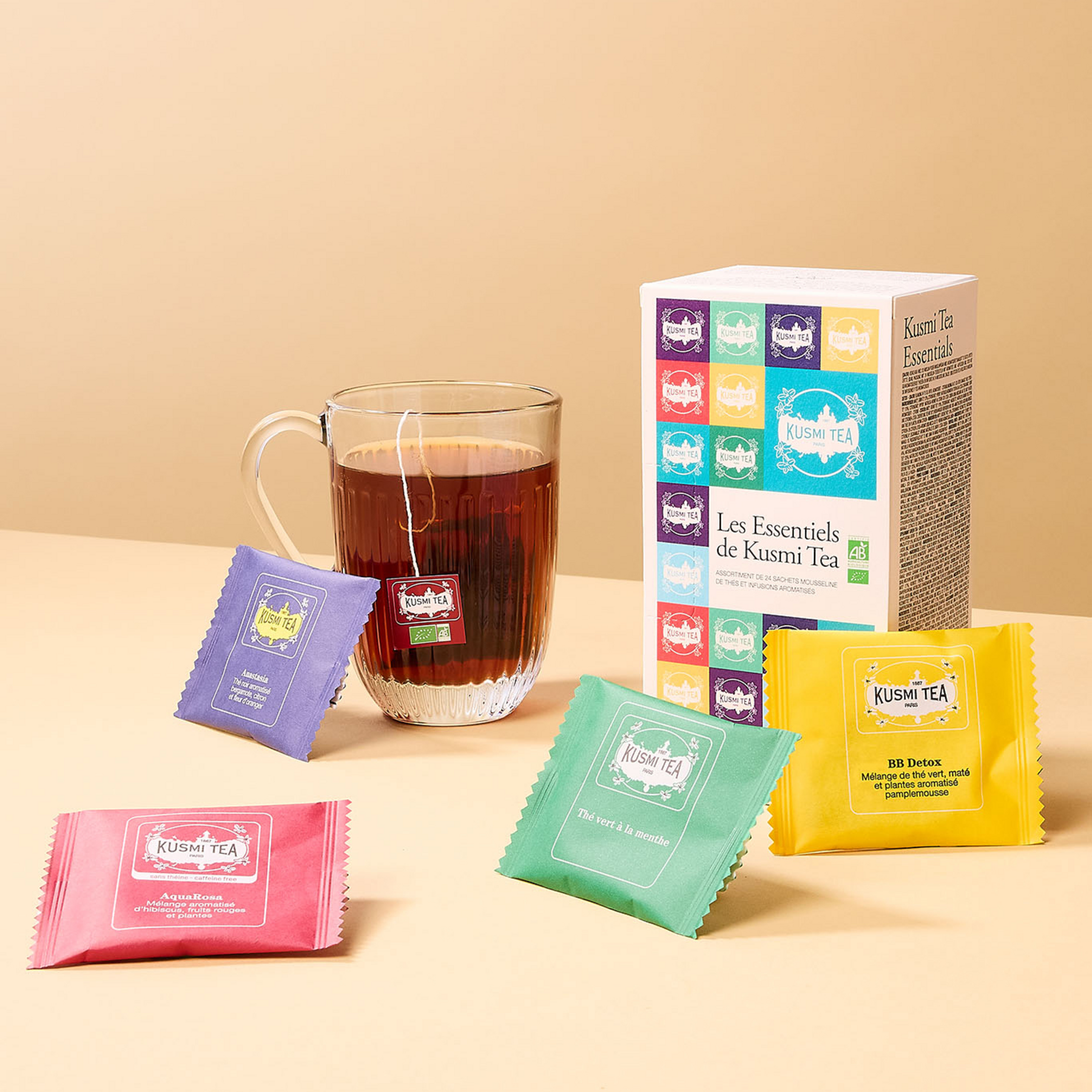 KUSMI TEA オーガニックティー 5種セット 100g Organic Iconic Blends Gift Set – 5 Miniatures Loose Leaf Tea