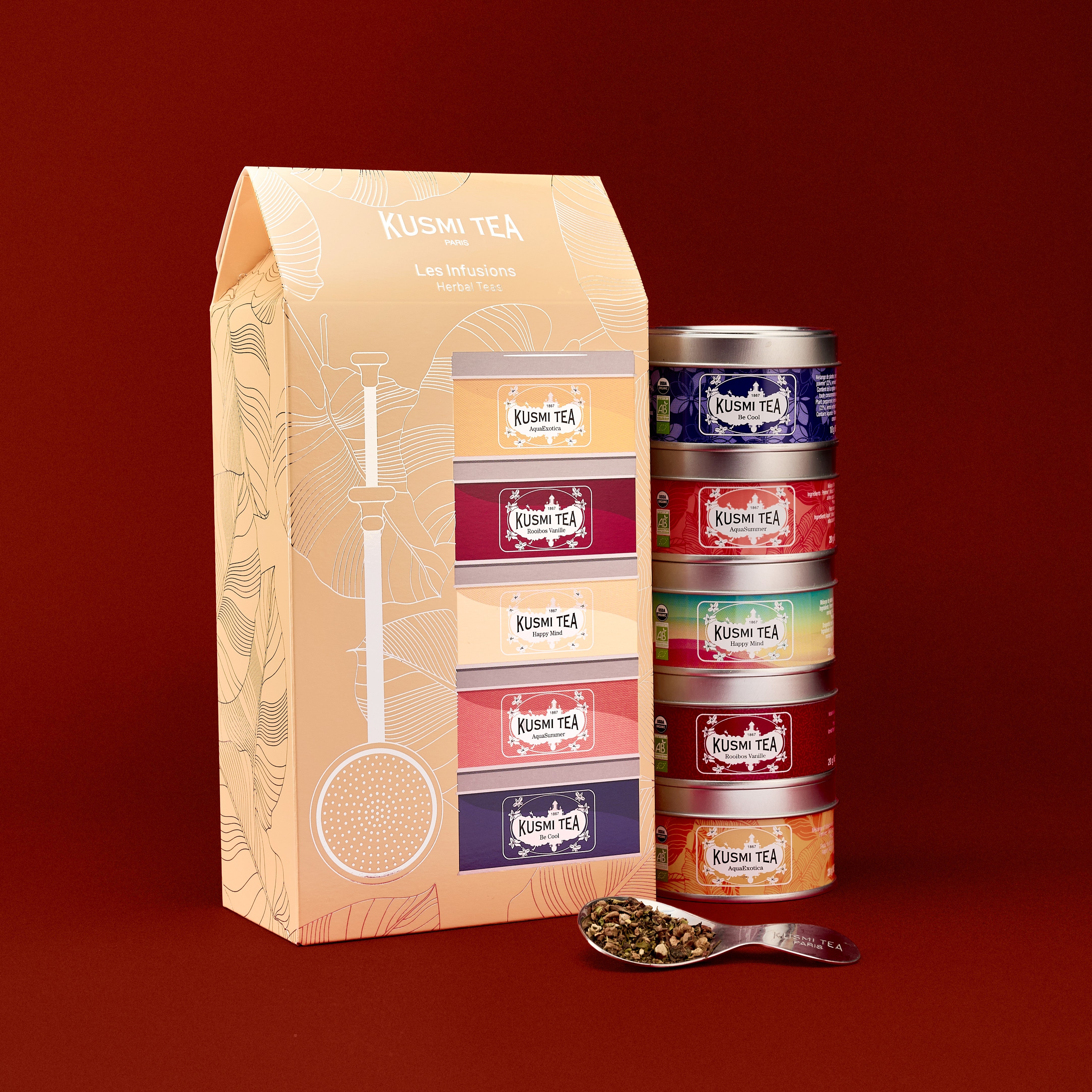TWG Tea ・Kusmi Tea ・MARIAGE Tea セット Discover Kusmi Gift Set Organic – 45 Enveloped Tea Bags