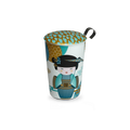 Blau Geisha Muster