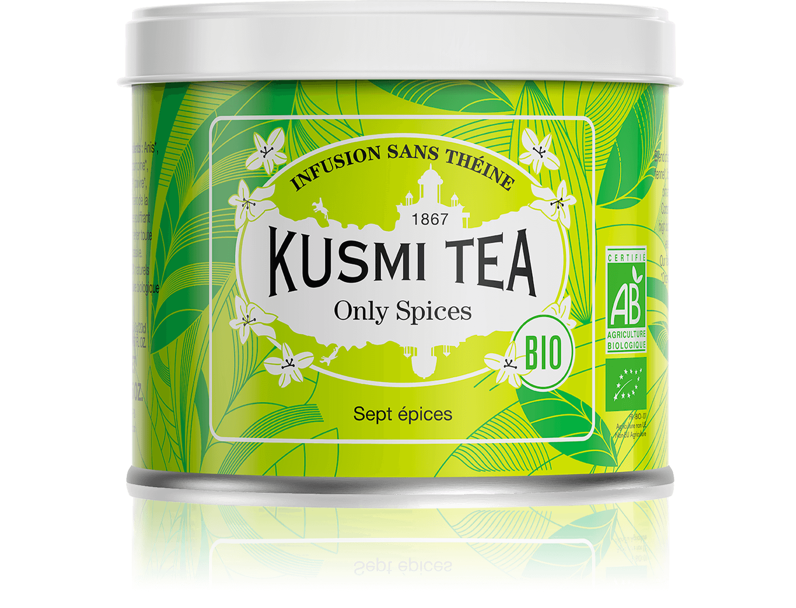 Kusmi Tea, Spearmint Green Tea, Organic Blend of Green Tea with Mint, Enjoy Hot or Iced
