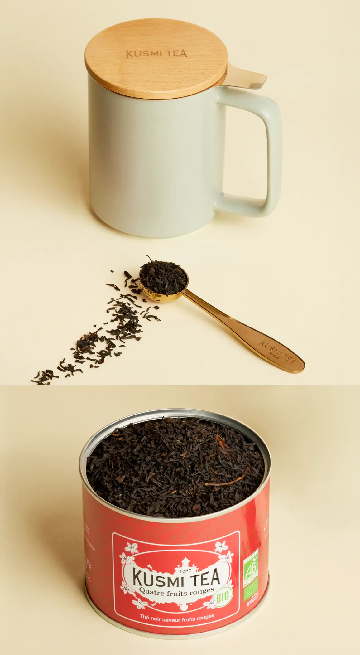 Shop online Almond Green Tea Kusmi Tea in sachets. Tea French purifying  quality teas. online shop Kusmi