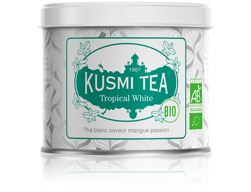 Tropical White bio - Thé blanc, mangue, passion - Thé bio en vrac - Kusmi Tea