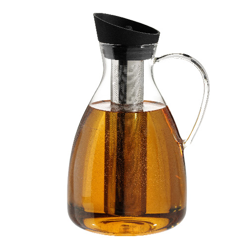 Carafe à thé glacé noire 2,4L en verre - Kusmi Tea