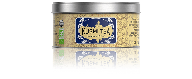 Kashmir Tchaï bio - Mélange aromatisé de thé noir et épices - Boite à thé en vrac - Kusmi Tea