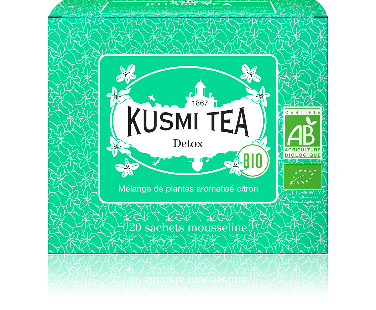 Detox bio - Thé vert, maté, citron - Sachets de thé bio - Kusmi Tea