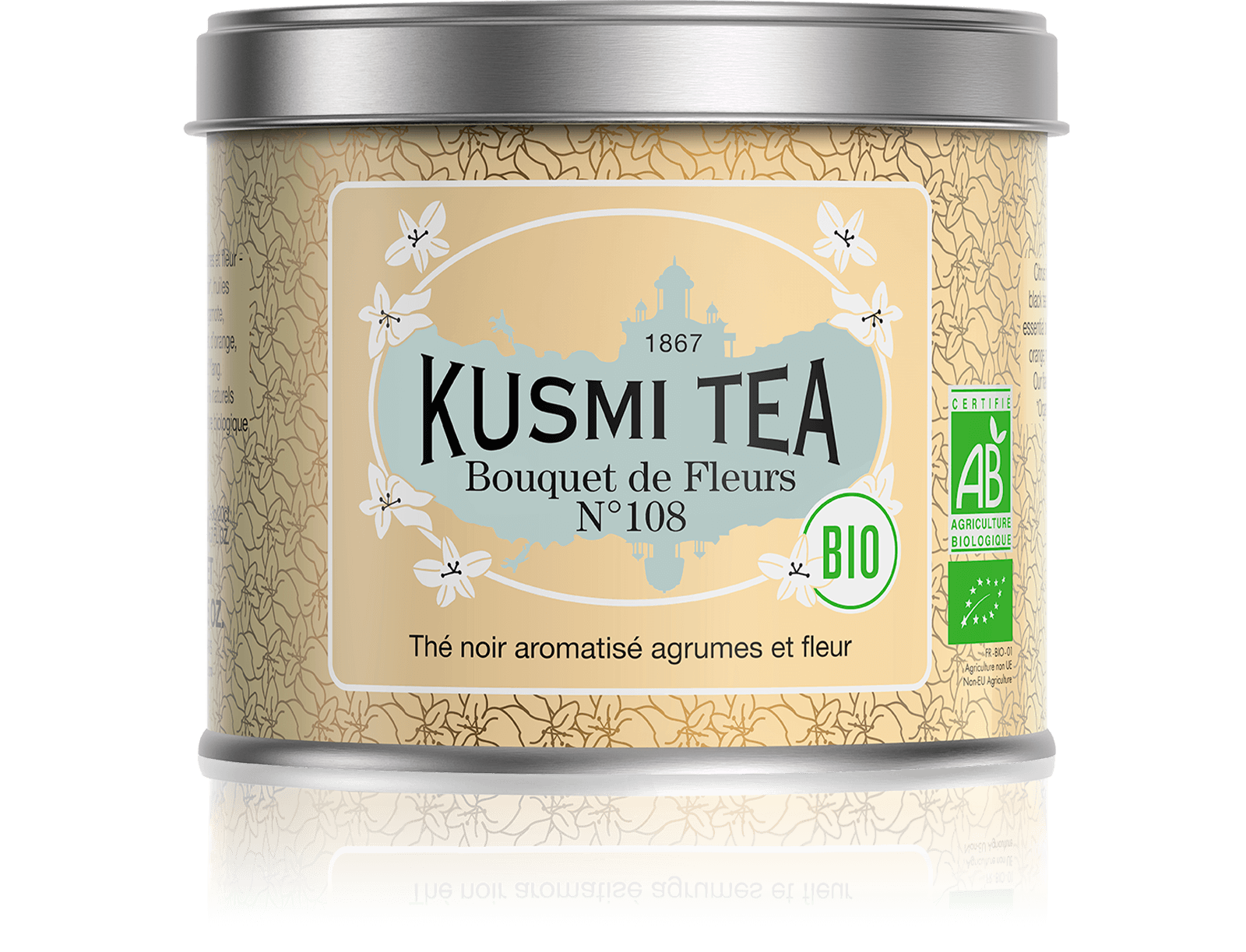 Thé noir Earl Grey bio Kusmi Tea - 2 g x 25 pc - Distributeur alimentaire  snacking