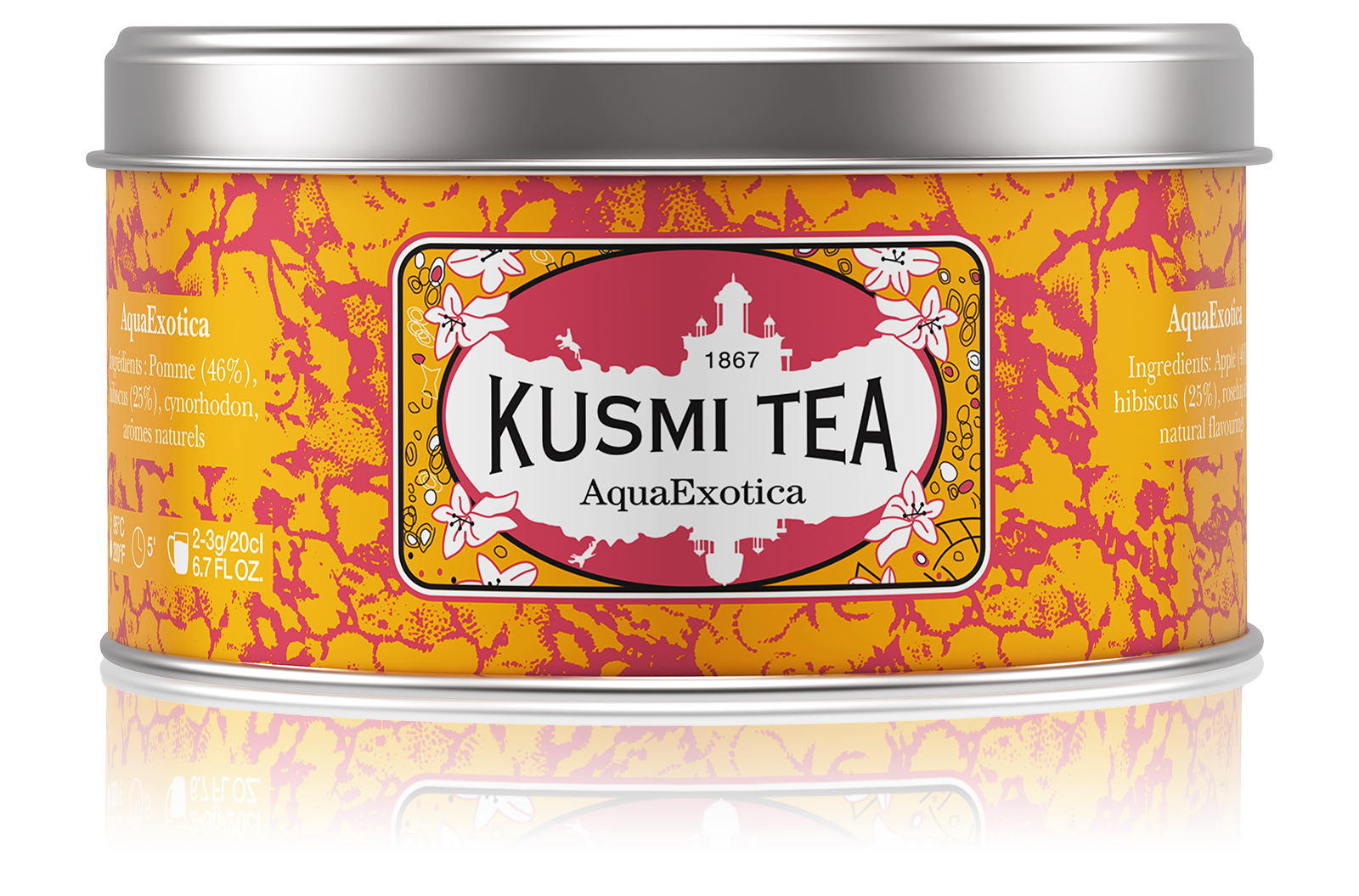 Infusion AquaExotica Hibiscus vrac en boîte 125gr Kusmi Tea