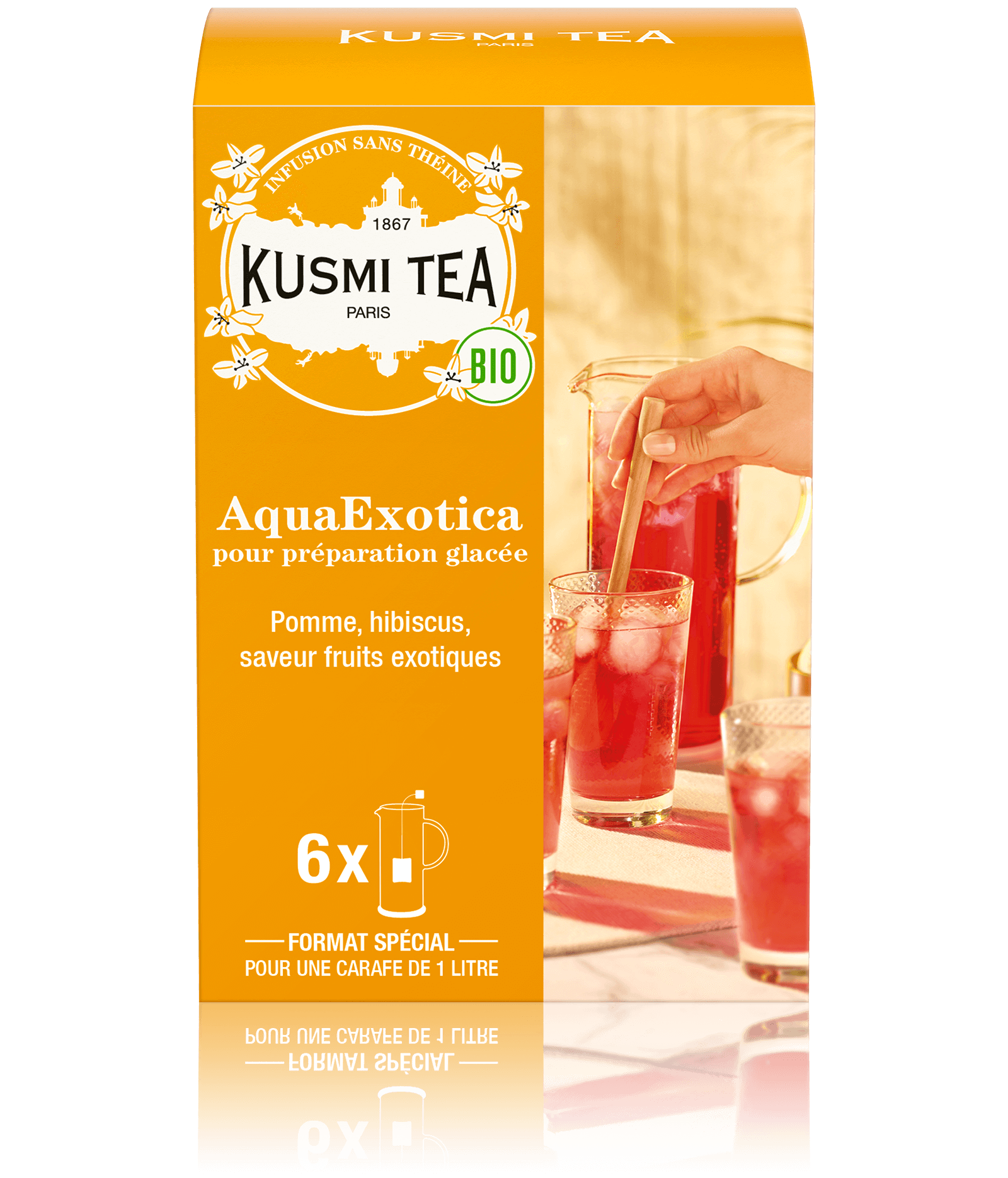 AquaExotica Infusion glacée bio aux fruits exotiques Kusmi Tea