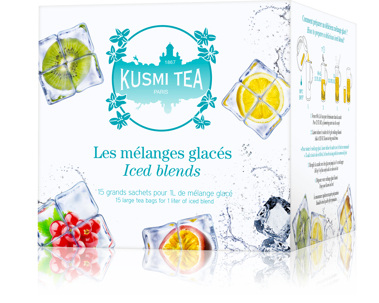 Coffret thé glacé - 5 Mélanges Glacés - KUSMI TEA