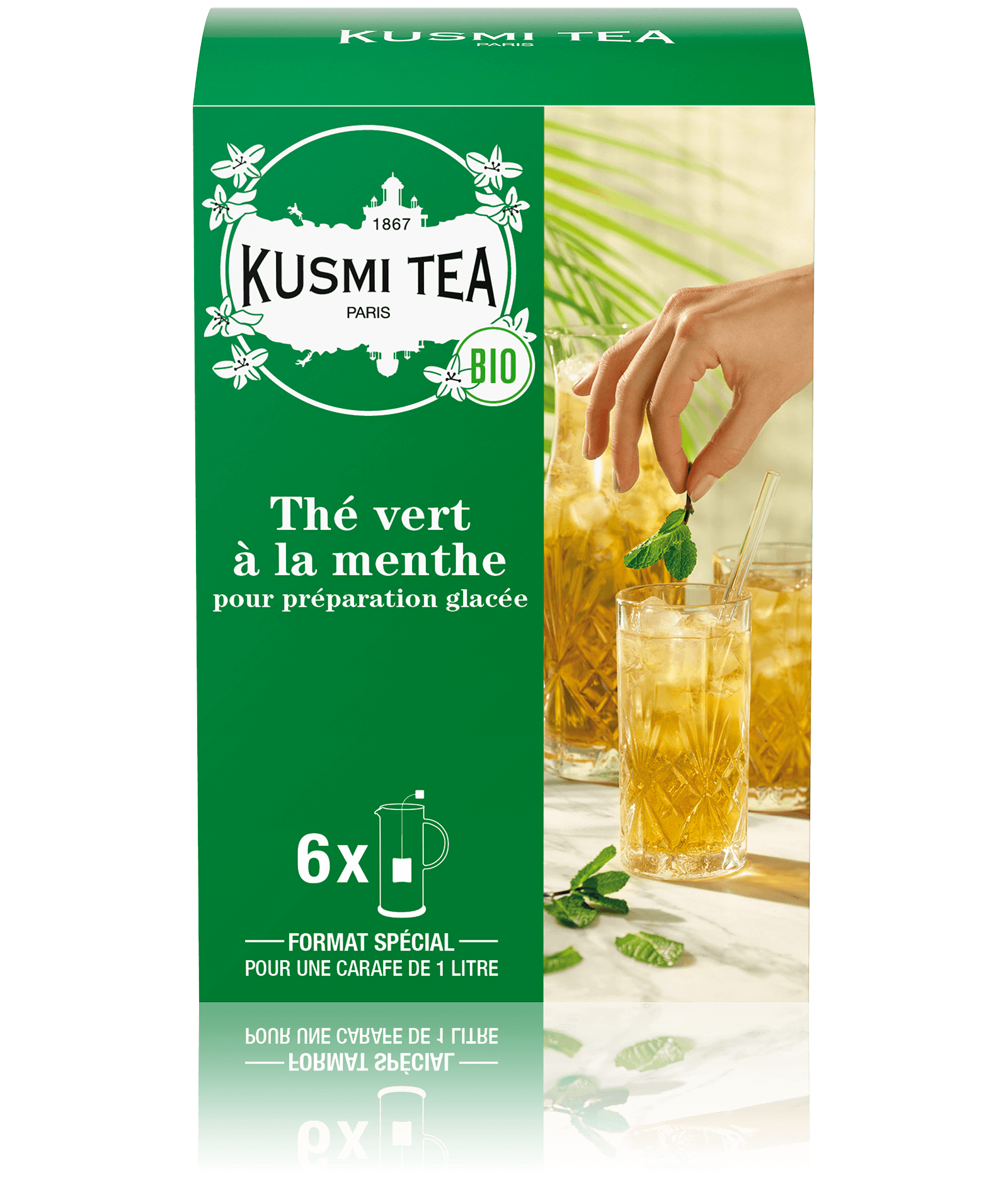 Thé vert à la menthe Thé glacé bio Kusmi Tea