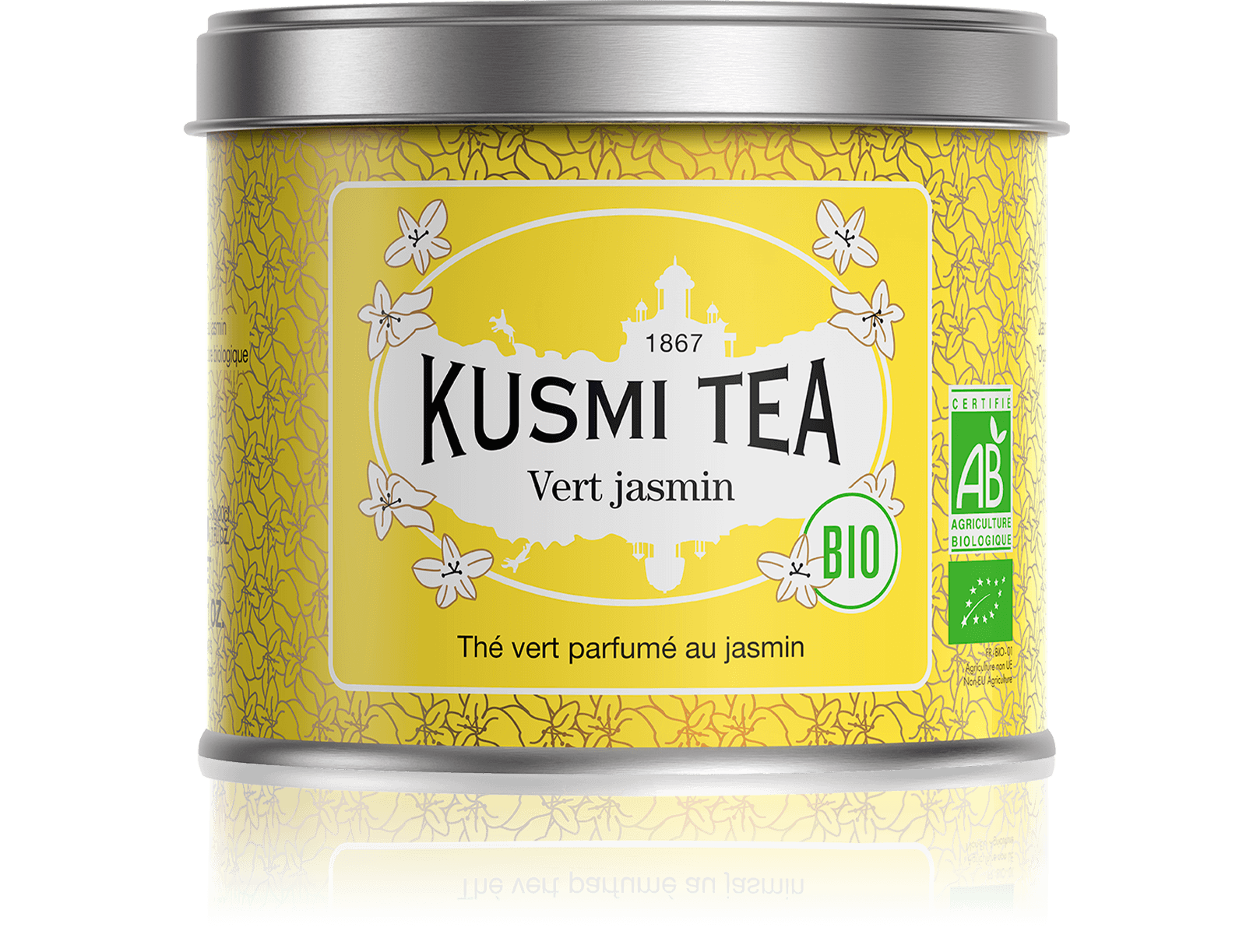 Vert Jasmin bio - Thé vert au jasmin - Boîte de thé en vrac - Kusmi Tea