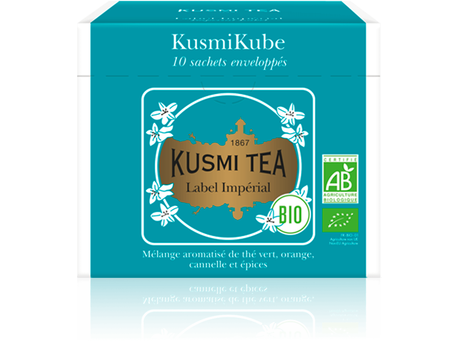 Label Imperial bio - Thé vert, épices, cannelle - Sachets de thé bio - Kusmi Tea