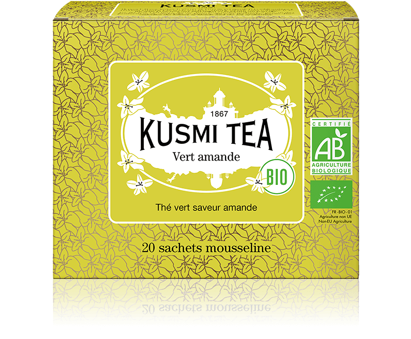 Vert Amande bio - Thé vert à l'amande - Sachets de thé bio - Kusmi Tea