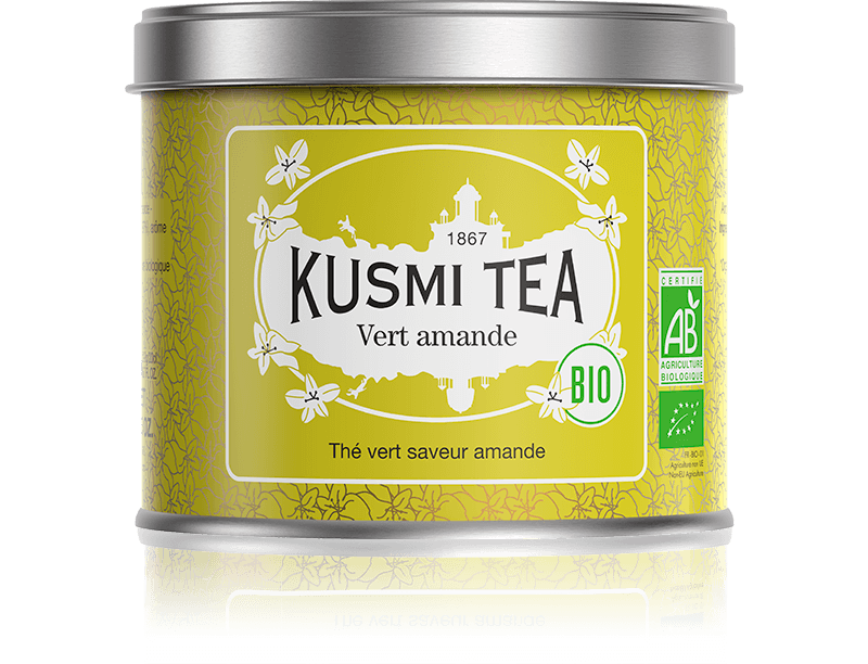 Thé vert à l'amande - Boite 100g de Thé Bio - Vert Amande bio - Kusmi Tea