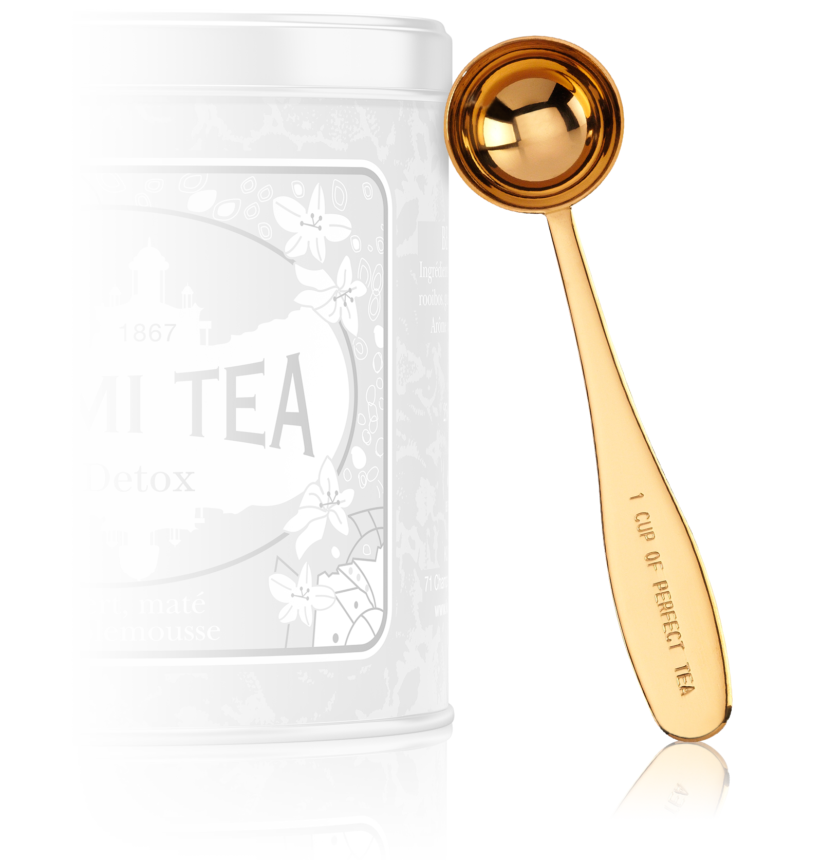 Mesure à thé or 1 tasse en acier inoxydable revêtement titane - Kusmi Tea