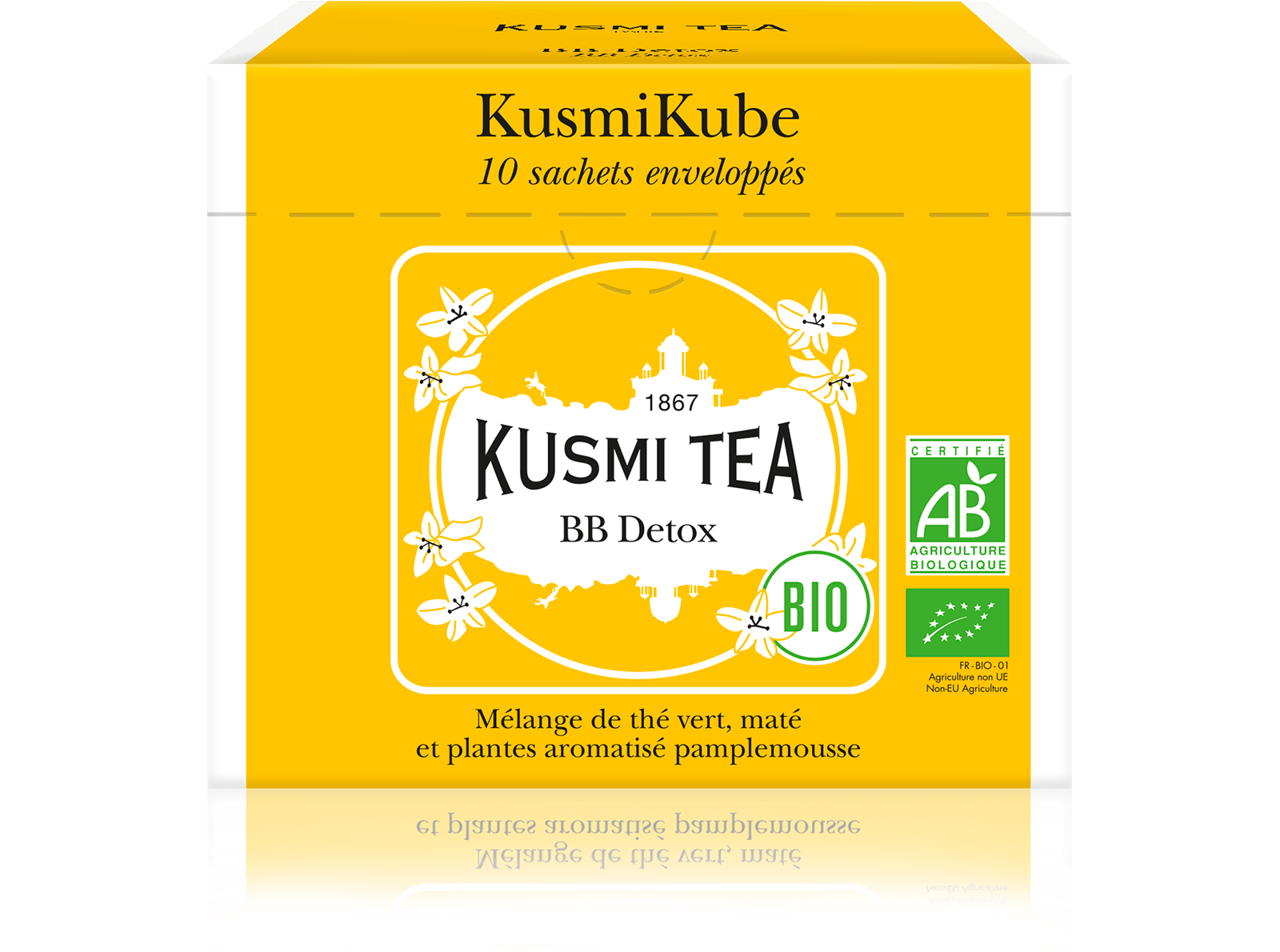 BB Detox bio - Mélange de thé vert, maté et plantes aromatisé pamplemousse - Sachets de thé - Kusmi Tea