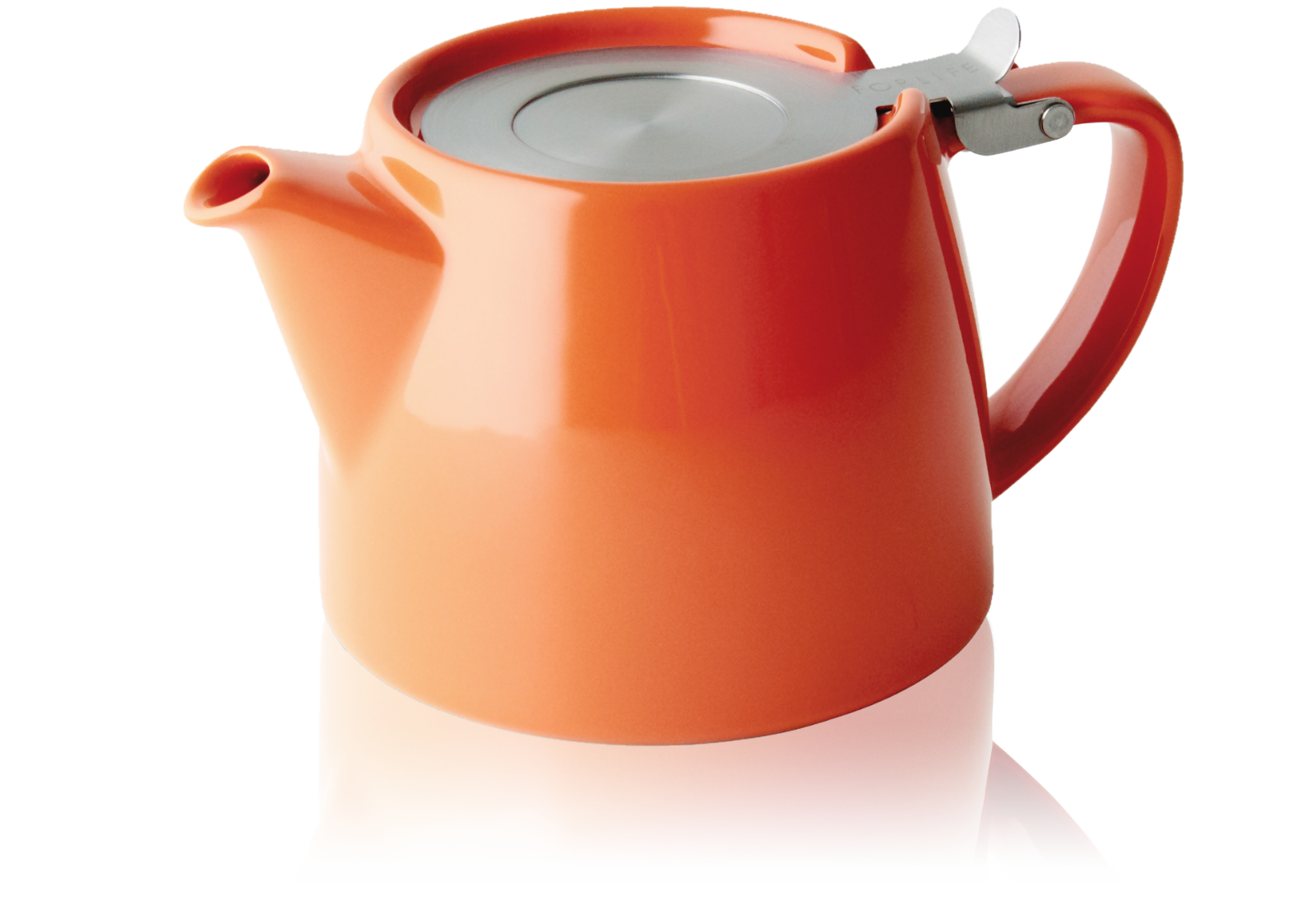 Théière Stump en céramique carotte avec filtre à thé de 0,4L