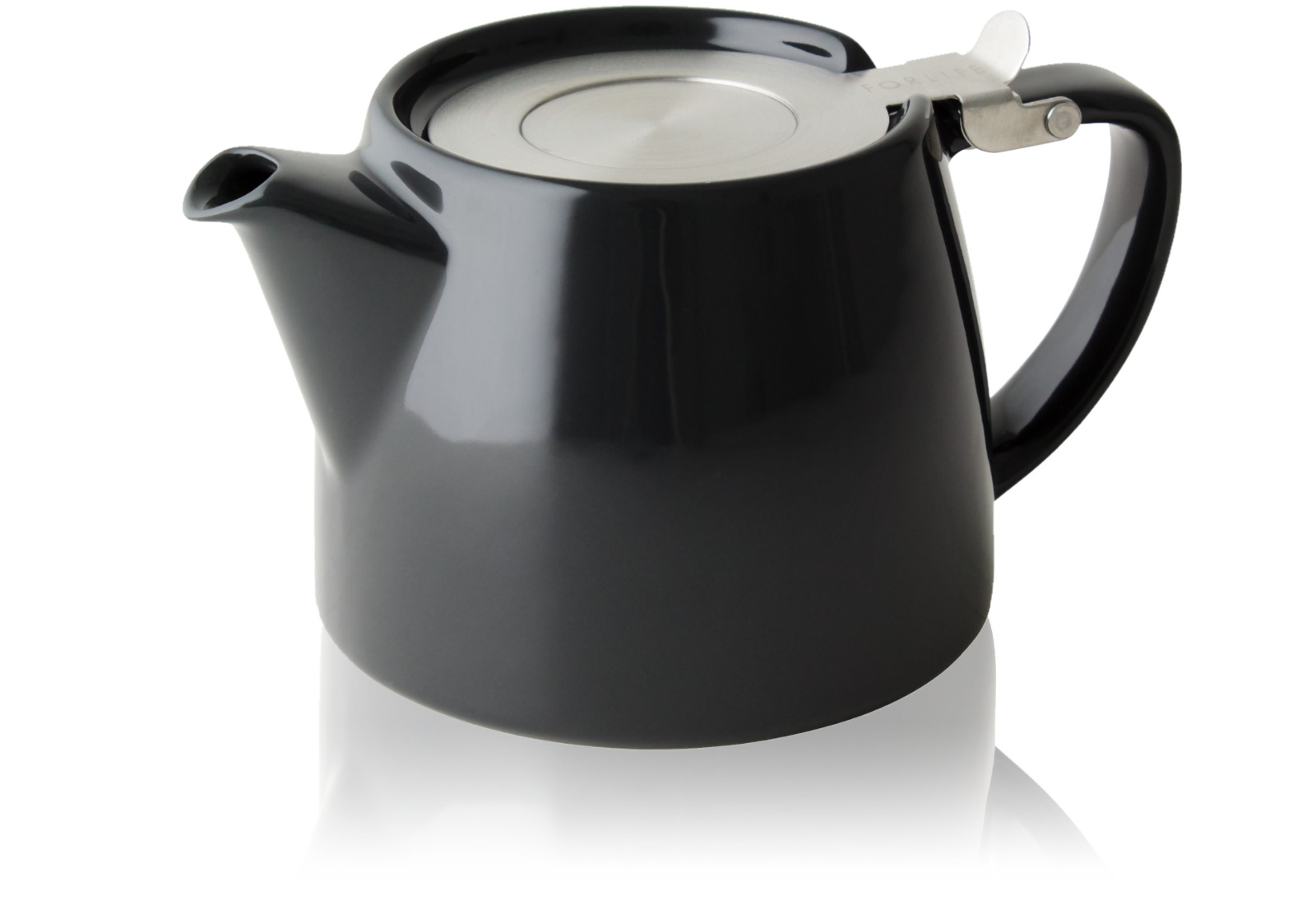 Théière Stump en céramique noire avec filtre à thé de 0,4L - Kusmi Tea