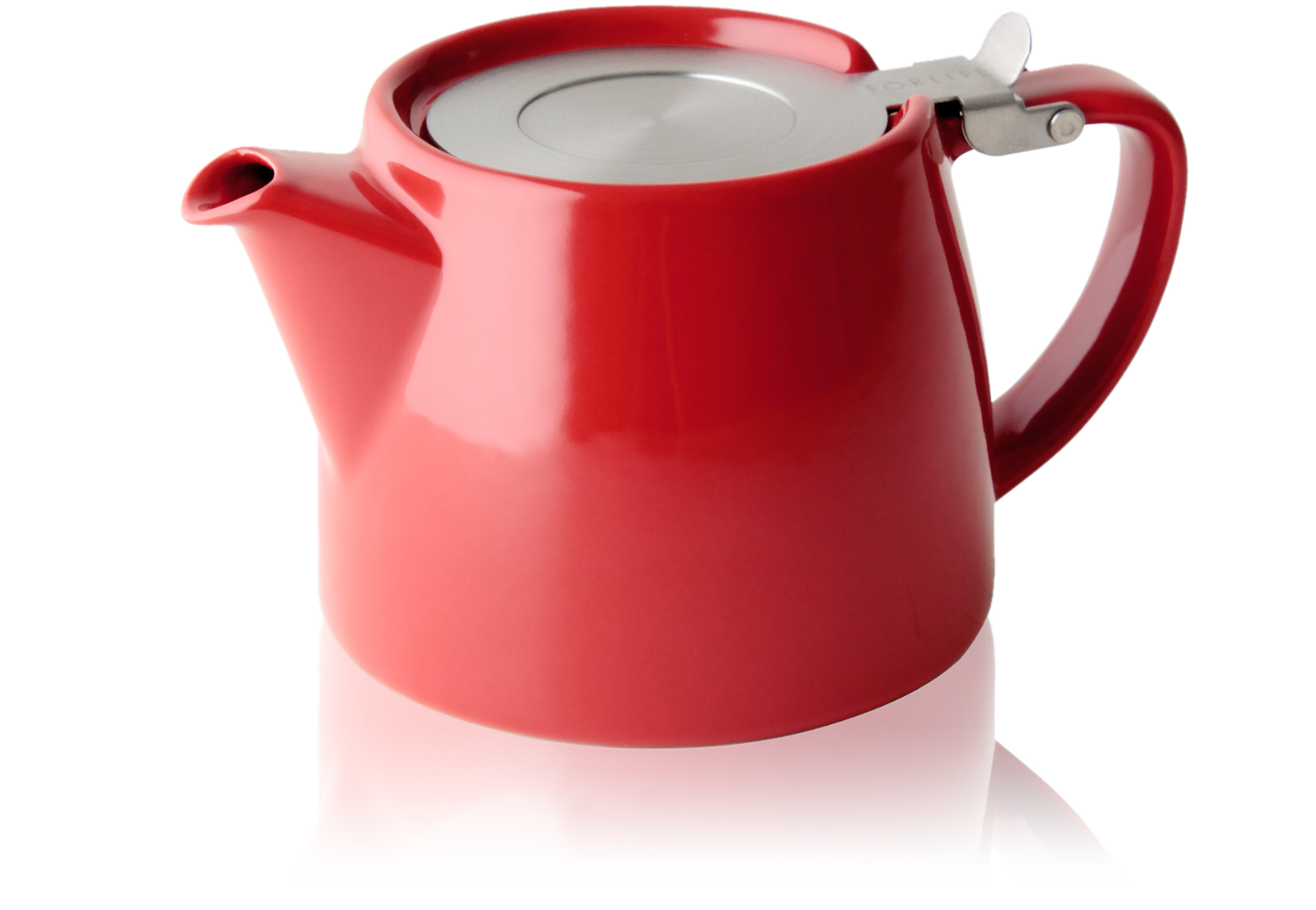 Théière Stump en céramique rouge avec filtre à thé de 0,4L