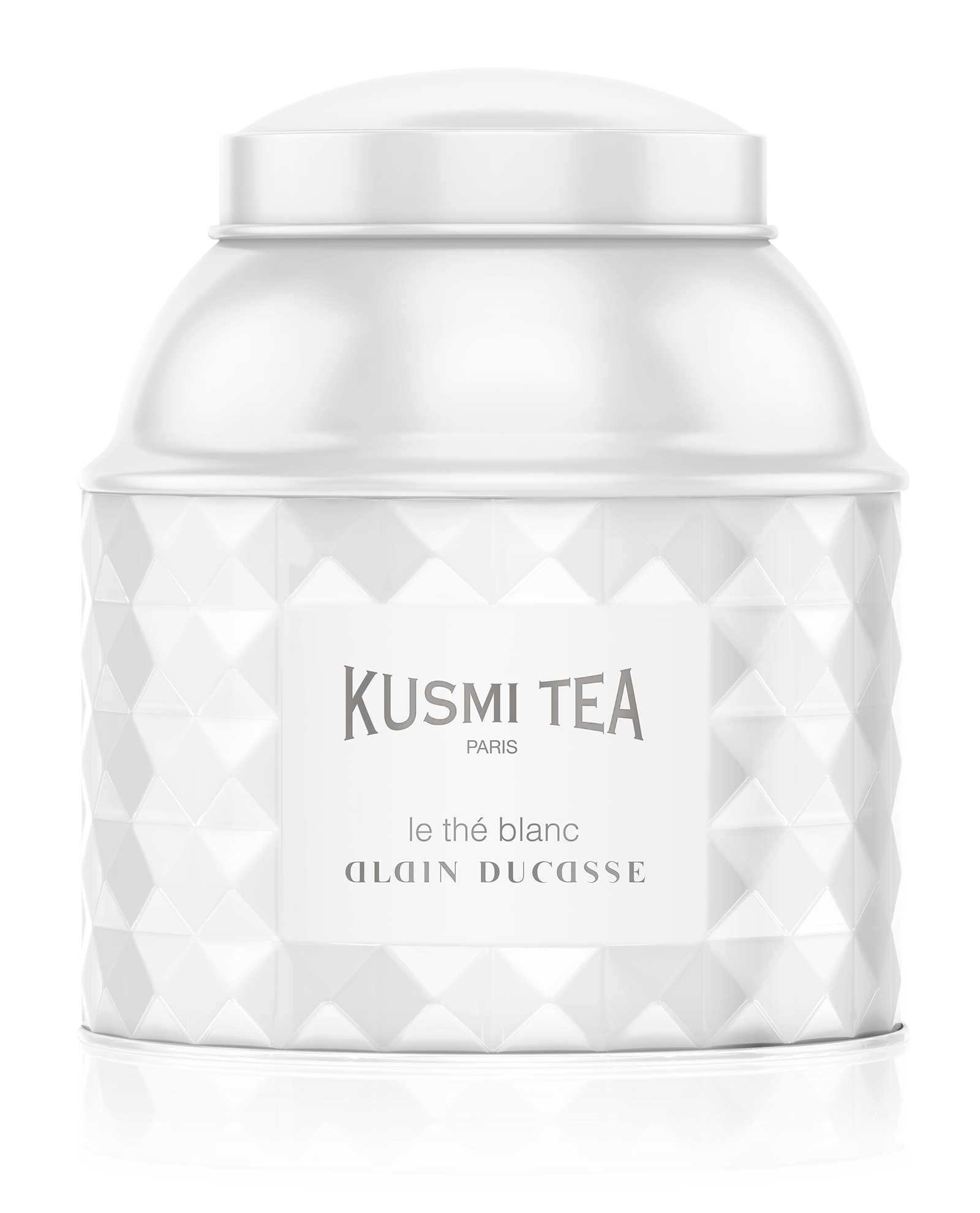 Coffret présentation vide en bois laqué blanc pour 6KusmiKubes - kusmi tea